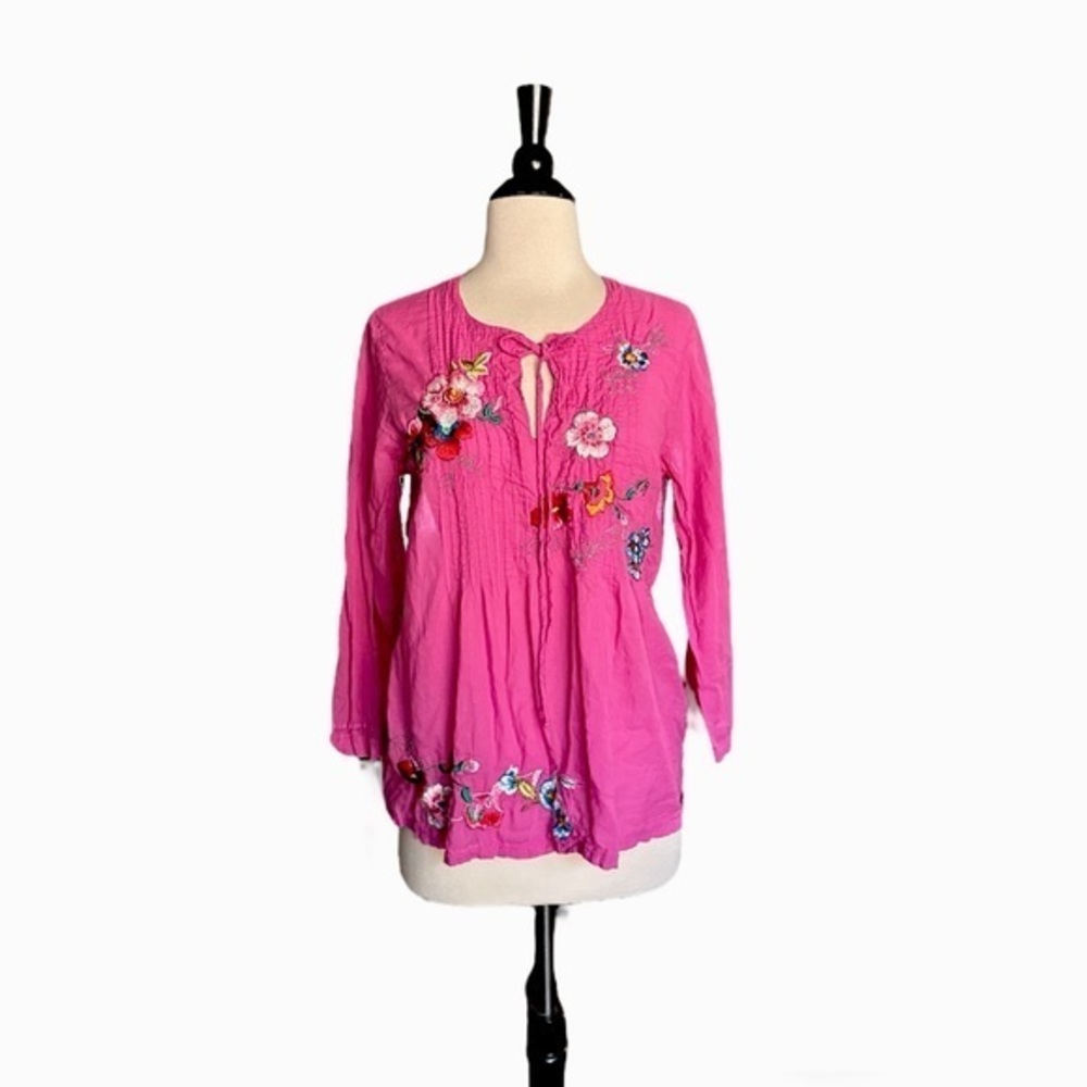 Johnny‎ Was Embroidered Blouse Size Small